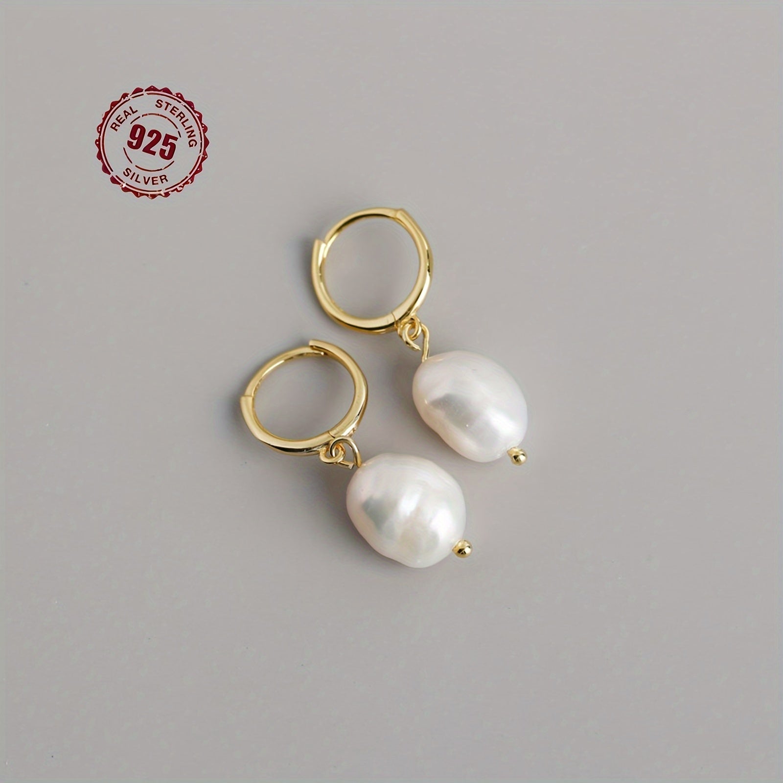 1 Pair Sterling Silver Freshwater Pearl Earrings