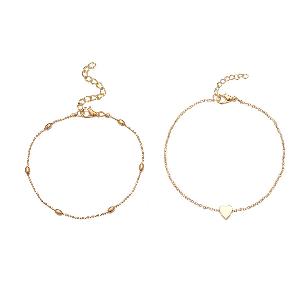 Simple Heart Anklet
