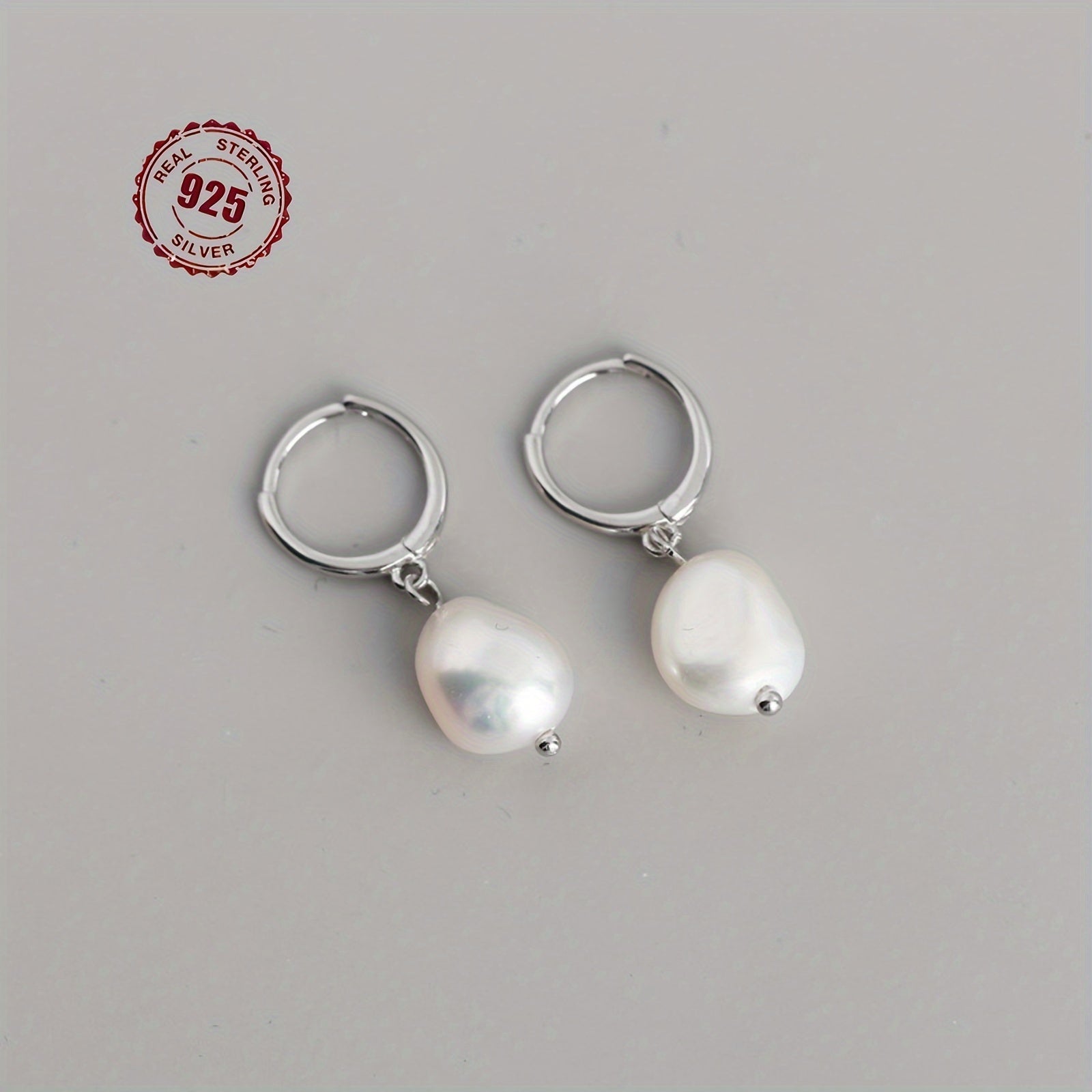 1 Pair Sterling Silver Freshwater Pearl Earrings