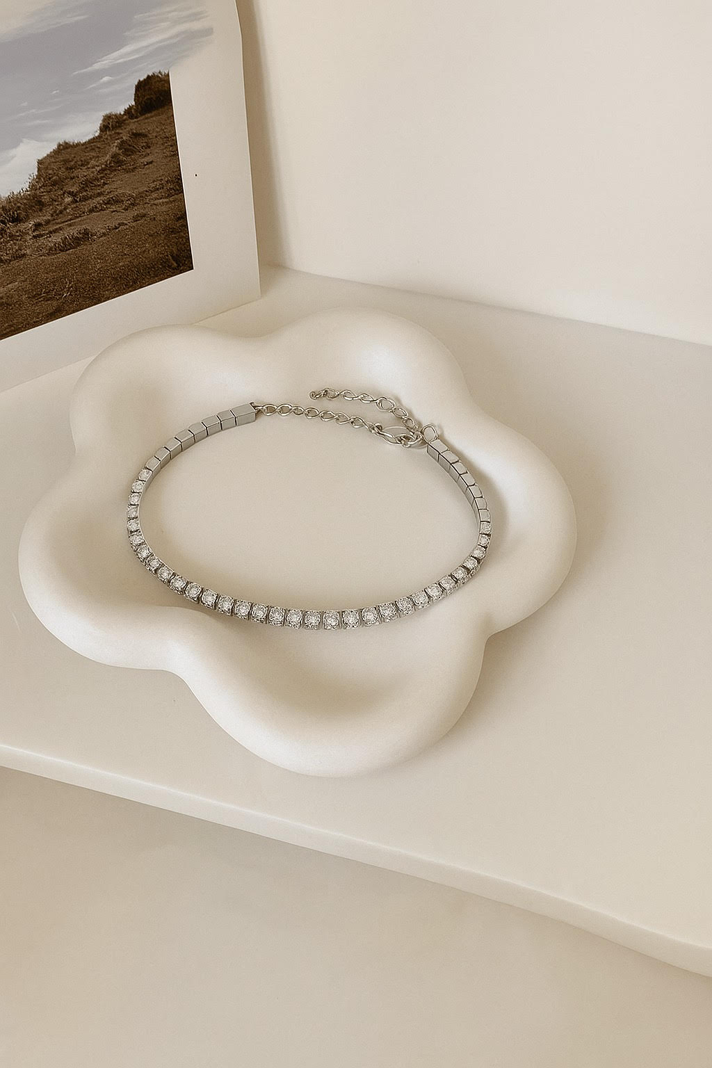 Tennis Bracelet Stainless Steel Cubic Zirconia Chains